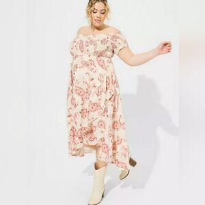 Maxi Challis Off Shoulder Tulip Hem Dress